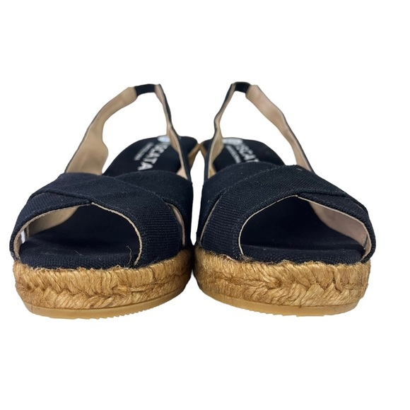 Viscata Calella Canvas Espadrille Platform Wedges‎ Sling Back Size EU41 US10 - Picture 7 of 11
